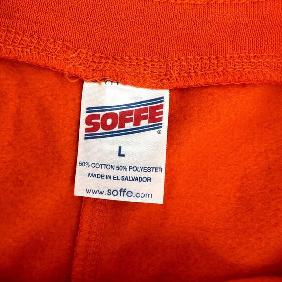 Soffe Women's Sweatpants Soft Orange Wide Leg Pants Size Large Raw Hem - Picture 7 of 10